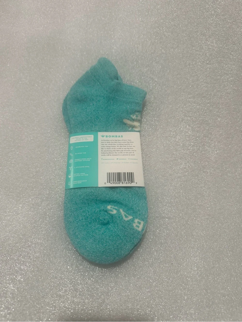 Bombas Large Mint Green Low Cut Ankle Unisex Socks lot of 3